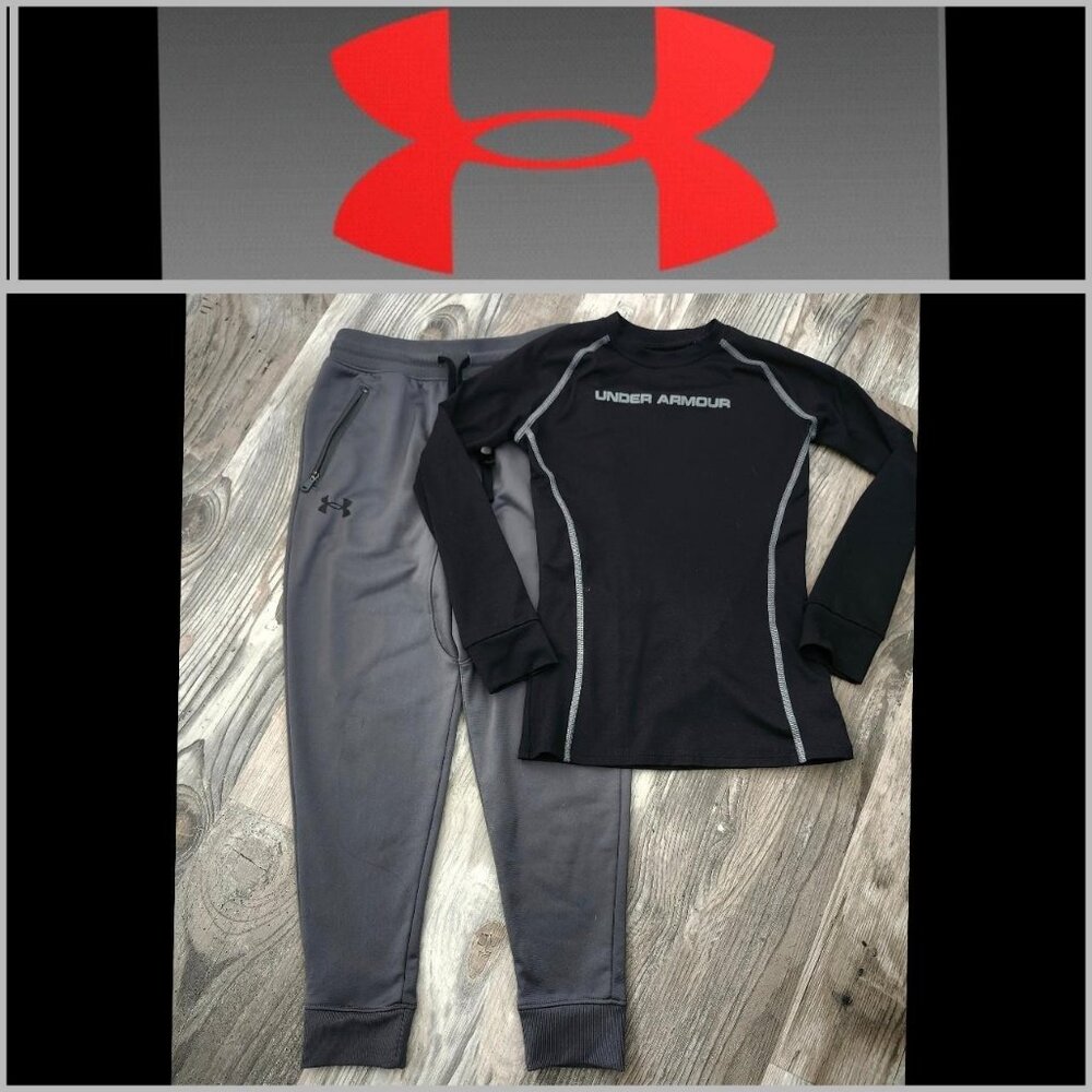 Under Armour outfit joggers and long sleeve top Boys YSM